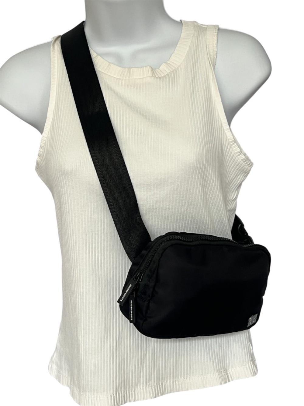 PANDER Sport Waist Bag Black Crossbody 8 X 5 X 2 Water Resistant NWOT